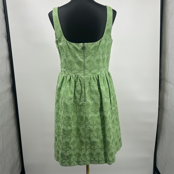 Antonio Melani Floral Eyelet Fit and Flare Dress Green 8 - Picture 3 of 10